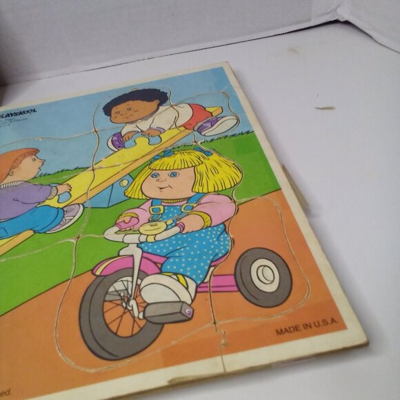 Vintage 1991 Cabbage Patch Kids Puzzles Wood Lot of 4 Playskool Ages 2-5 - Picture 7 of 11